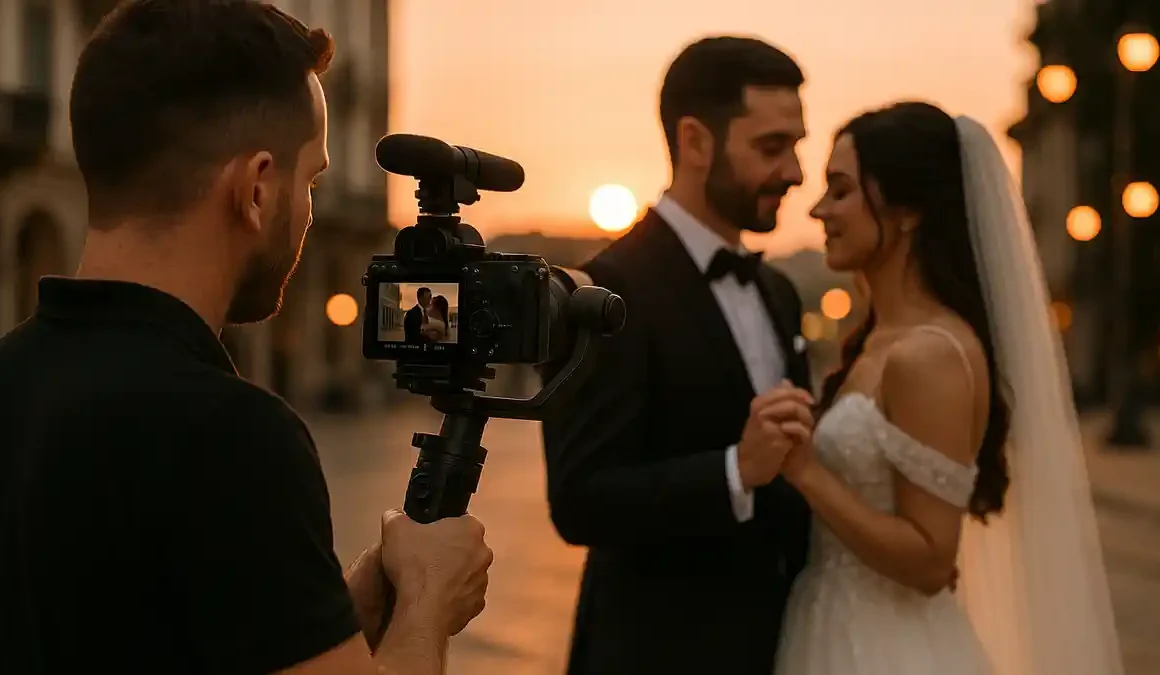 Videograf român filmează o nuntă în Milano – cuplu fericit, stil cinematic și atmosferă romantică