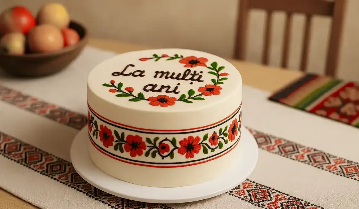 Tortă aniversară în stil românesc în Piemont